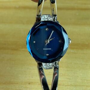 FMD Diamond Women Blue & Silver Stainless St. Back Analog Bracelet Watch